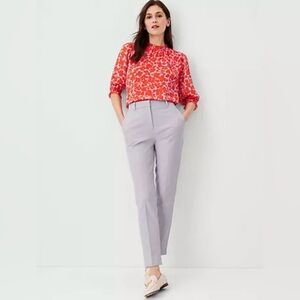 Ann Taylor Tall High Rise Eva Ankle Pant. Size 8. Gray.